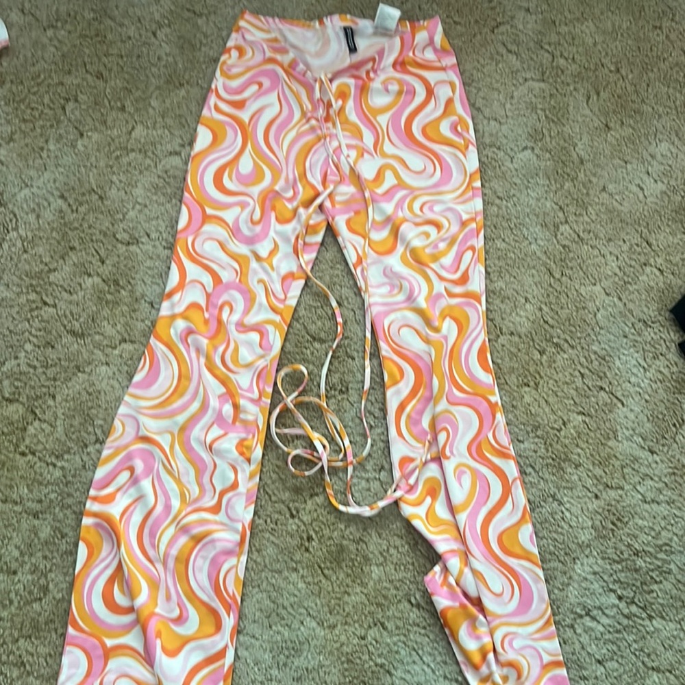 H&M Tie multicolor pants